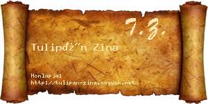 Tulipán Zina névjegykártya